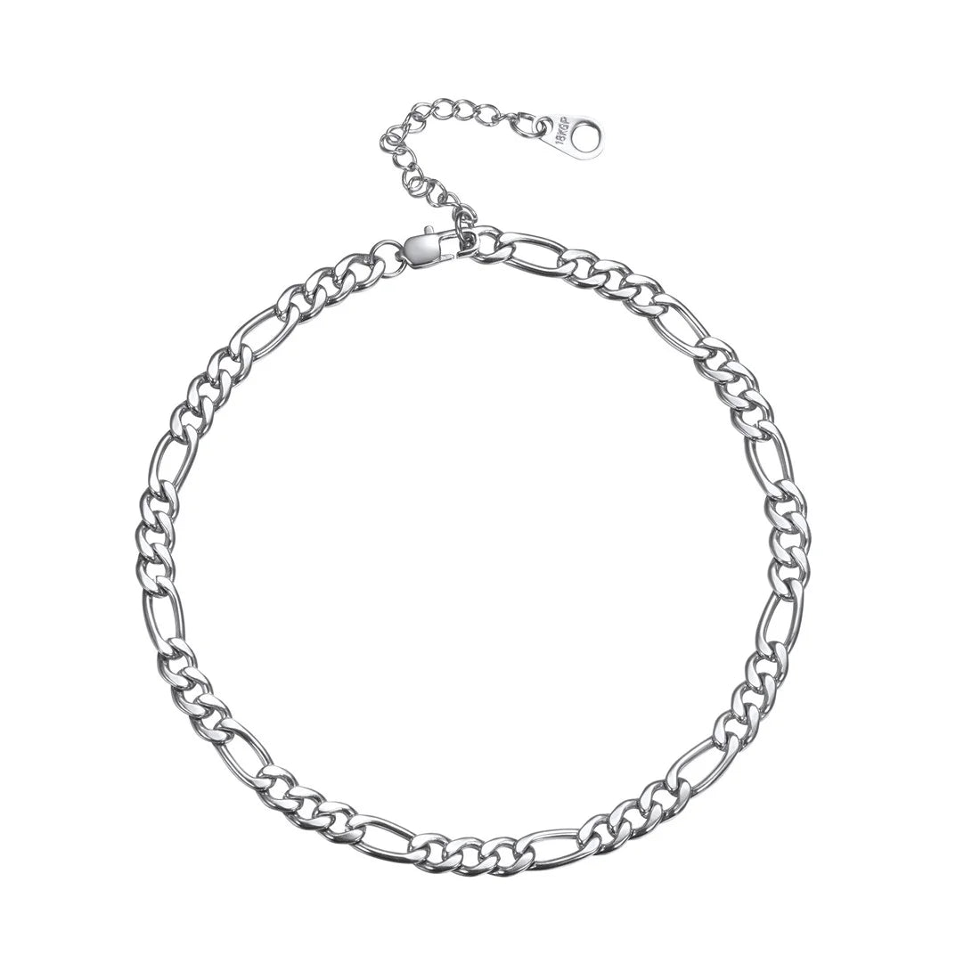 Solid Silver Anklets Barefoot Jewelry 5Mm Figaro Chain Ankle Bracelet Fit Women Men