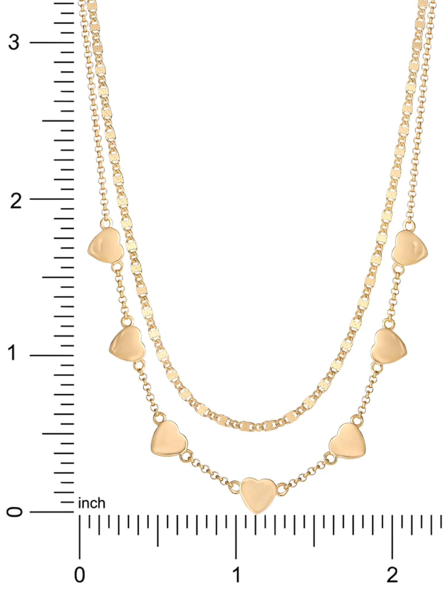 Gold Plated Sterling Silver 2 Piece Necklace Set, 18 In, Includes Gift Box