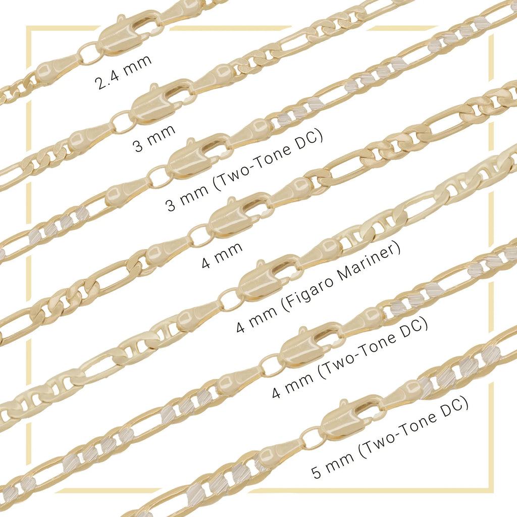 Figaro Chain Anklet 14K Gold Filled Ankle Bracelet 10" Foot Jewelry Women 2.4 Mm