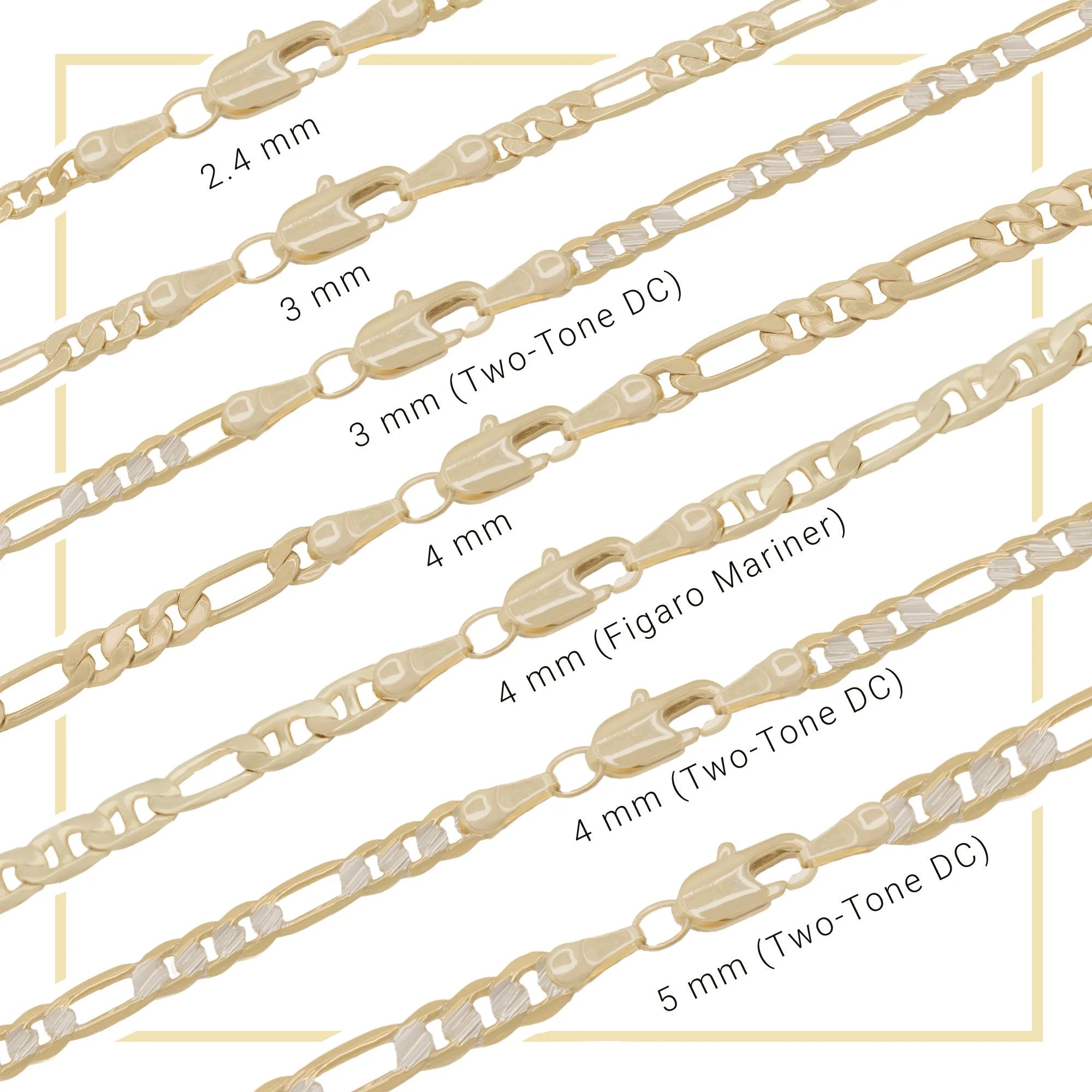 Figaro Chain Anklet 14K Gold Filled Ankle Bracelet 10" Foot Jewelry Women 2.4 Mm