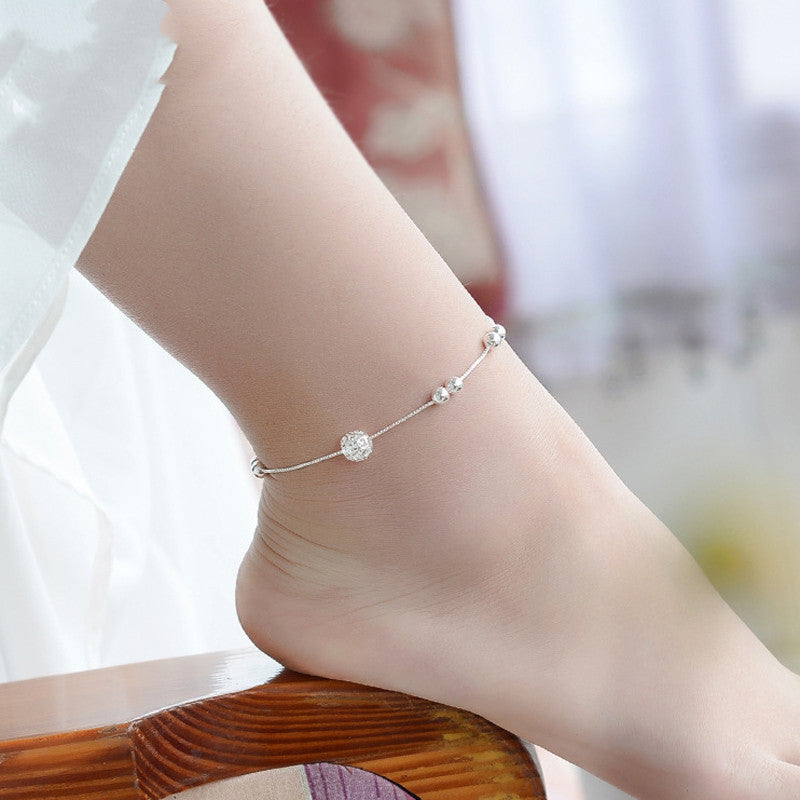 Female Temperament Silver Anklet