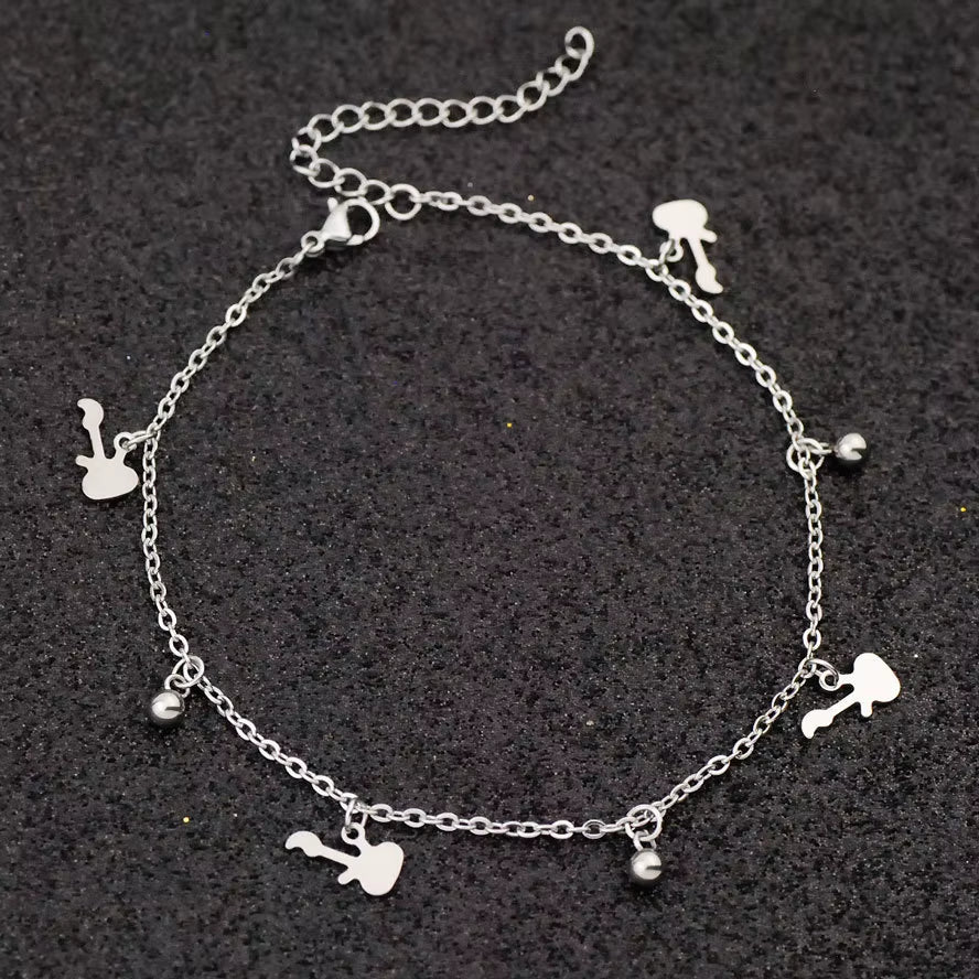Allergy Free Stainless Steel Anklets for Women Star Love Heart Charm Ankle Bracelet on Leg Crystal Foot Chains Beach Accessories